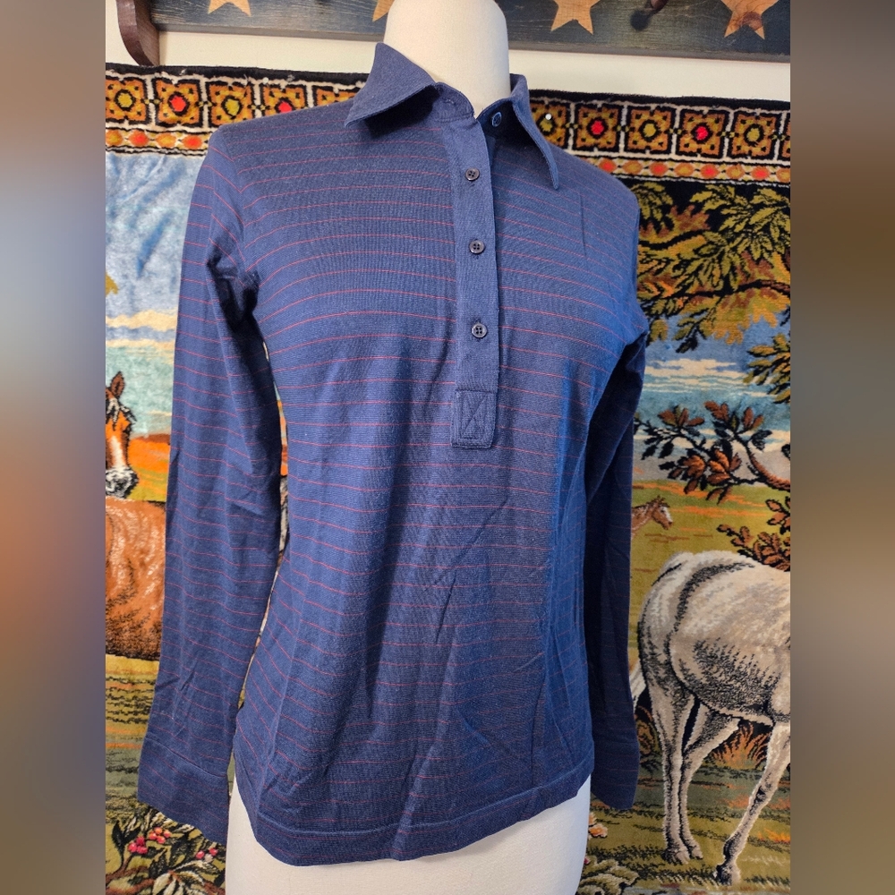 Vintage Par Four Long Sleeve Polo Golf Shirt